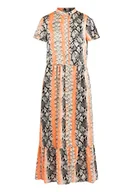 Sukienki - IZIA Sukienka damska, pomarańczowa, wielokolorowa, XL, pomarańczowy wielokolorowy, XL - miniaturka - grafika 1