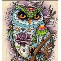 Diamentowa mozaika sowa z rysunkami kwiatów abstrakcja NO-1007752 - Zabawki kreatywne - miniaturka - grafika 1