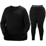 Pozostała odzież narciarska - Helly Hansen Lifa Merino Midweight, plus size komplet damski, czarny - miniaturka - grafika 1