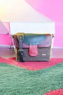 Torebki damskie - Kolorowa torebka damska listonoszka Skórzna - miniaturka - grafika 1