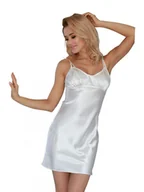 Moda i Uroda OUTLET - Sexi satynowa koszulka nocna Boracay - ecru rozm. L - miniaturka - grafika 1