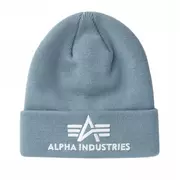 Odzież taktyczna i umundurowanie - Czapka zimowa Alpha Industries 3D Beanie 168910 134 - Szaro-Niebieska - miniaturka - grafika 1