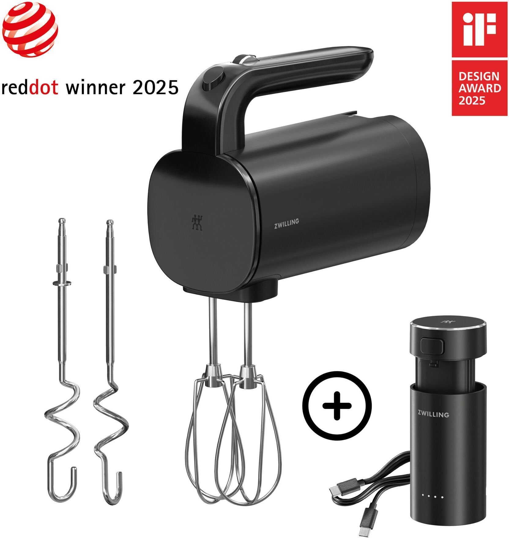 Zwilling XTEND Cordless Hand Mixer Starter Set with Battery