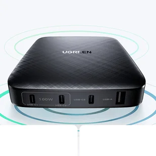 Ugreen ładowarka sieciowa 3x USB Typ C / 1x USB 100W Power Delivery czarny (70870) - Ładowarki do telefonów - miniaturka - grafika 7