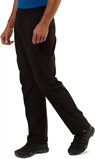 Spodenki męskie - Craghoppers Męskie spodnie Kiwi Pro zimowe z podszewką - krótkie spodnie turystyczne, Czarny, 52 PL/Krótki - grafika 1
