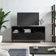 Szafki RTV - vidaXL Szafka pod TV, czarna, 102x36x50 cm, materiał drewnopochodny - miniaturka - grafika 1