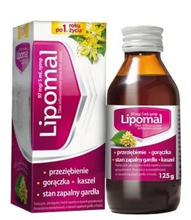 AFLOFARM FARMACJA POLSKA SP. Z O.O. AFLOFARM FARMACJA POLSKA SP Z O.O Lipomal syrop lek przeciwgorączkowy dla dzieci 125 g 8080301 - Przeziębienie i grypa - miniaturka - grafika 1