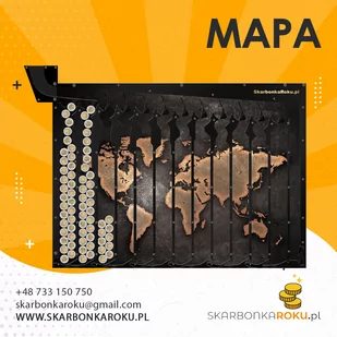 Mapa Świata Prezent dla podróżnika Super pomysł na prezent - Skarbonki - miniaturka - grafika 1