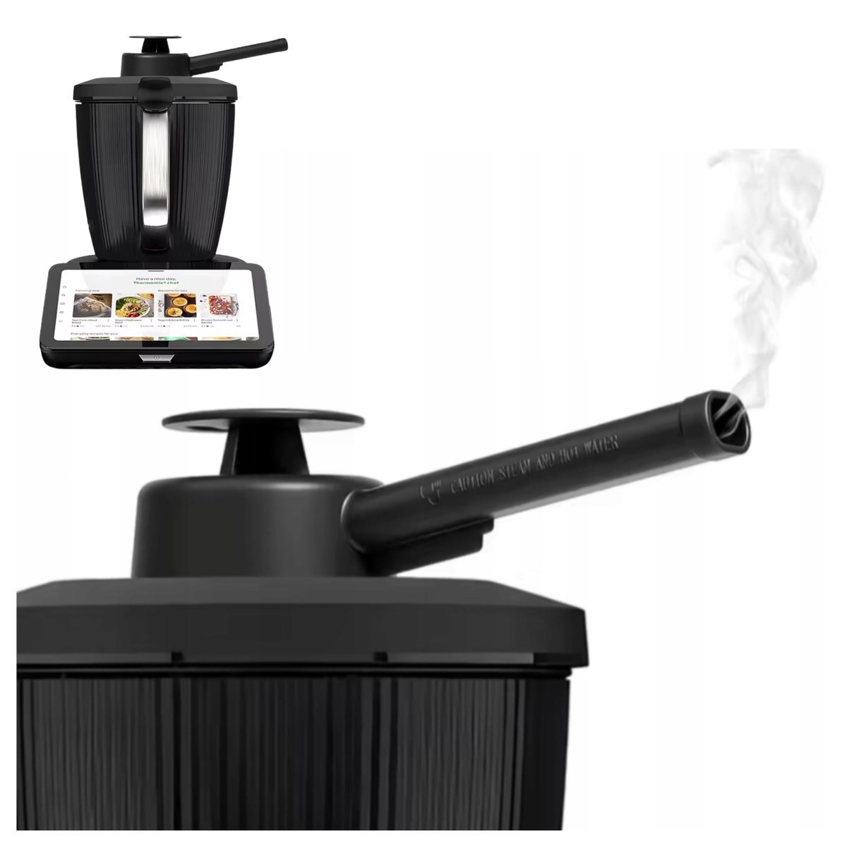 Nasadka na parę do Thermomix 7 TM7 Nasadka odprowadzająca parę TM7 Regulowany kierunek pary