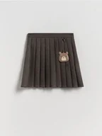 Sukienki i spódniczki dla dziewczynek - Reserved - Plisowana spódnica z zawieszką - ciemnoszary - miniaturka - grafika 1