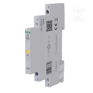 Lampka kontrolna zasilania LK-701Y 1/3S 230V 1xLED żółta - Inne akcesoria elektryczne - miniaturka - grafika 1