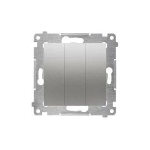 Kontakt Simon Włącznik potrójny SIMON 54 srebrny - Wyłączniki światła i elektryczne - miniaturka - grafika 1
