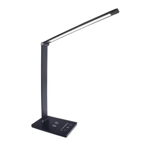 Czarna lampka z ładowarką do telefonu K325 Z5-A35 - Lampy stojące - miniaturka - grafika 1