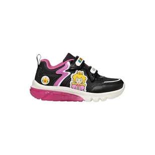 Geox J Ciberdron Girl A, Trampki Dziewczyny, Czarna Fuchsia, 31 EU - Moda i Uroda OUTLET - miniaturka - grafika 1