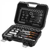 Klucze i nasadki - Zestaw Nasadek Przelotowych 1/4' + 3/8', 46 Szt. - miniaturka - grafika 1