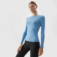 Koszulki sportowe damskie - Damski longsleeve termoaktywny 4F 4FRAW23USEAF132-20S - niebieski - miniaturka - grafika 1