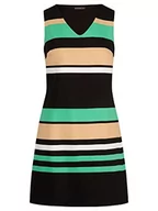Sukienki - ApartFashion Sukienka damska, luźna sukienka wieczorowa, czarno-biało-zielona, normalna, czarno-biało-zielony, L - miniaturka - grafika 1