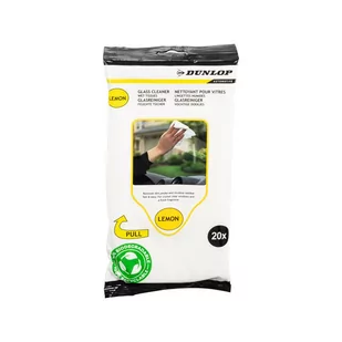 Dunlop - Chusteczki nawilżane do czyszczenia szyb 20 szt. (lemon) - Kosmetyki samochodowe - miniaturka - grafika 1