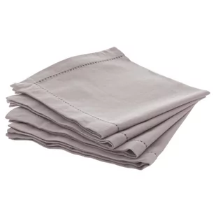 Atmosphera Créateur d'intérieur Atmosphera Créateur dintérieur Serwetki bawełniane CHAMBRAY kolor szary 4 szt 40 x 40 cm 146341B - Folia, papier śniadaniowy, serwetki - miniaturka - grafika 1