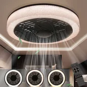 Wentylatory sufitowe - ZMH Wentylator sufitowy Led z oświetleniem - Nowoczesny Duży Wentylator Sufitowy Cichy Zdalnie Sterowany Wentylator Sufitowy do Sypialni Salon Kuchnia - miniaturka - grafika 1