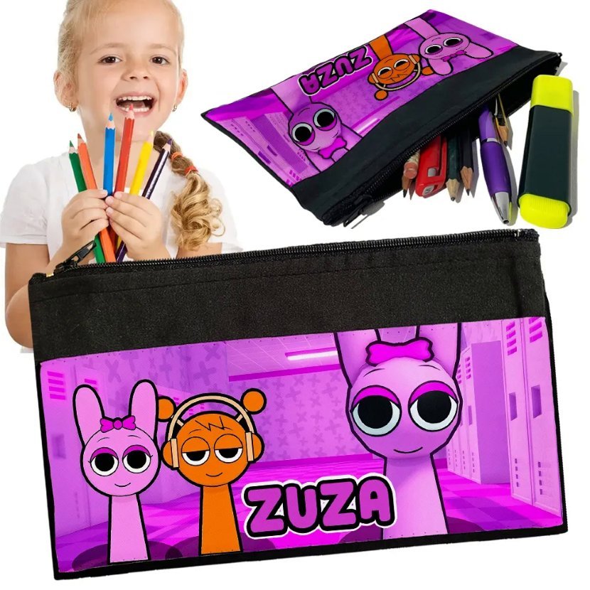 Personalizowany piórnik SPRUNKI - z nadrukiem TWOJEGO IMIENIA prezent