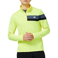 Bluzy sportowe męskie - Bluza New Balance MT23227CSN - żółta - miniaturka - grafika 1