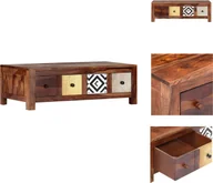 Ławy i stoliki kawowe - vidaXL Stolik kawowy 90x50x30 cm lite drewno palisander - Stoliki kawowe - miniaturka - grafika 1