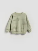 Bluzy i sweterki niemowlęce - Reserved - Bluza z nadrukiem - jasnozielony - miniaturka - grafika 1