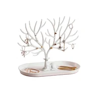 Biżuteria - akcesoria - Stojak na biżuterię Kolczyki Wisiorki Naszyjnik Pierścionek Stojak do przechowywania biżuterii Poroże Drzewo Uchwyt na biżuterię Biały - miniaturka - grafika 1