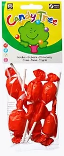 Candy Tree LIZAKI OKRĄGŁE O SMAKU TRUSKAWKOWYM BEZGLUTENOWE BIO (7 x 10 g) - - Gumy do żucia, lizaki, dropsy - miniaturka - grafika 1