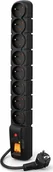 Listwy zasilające - Listwa zasilająca Acar S8 PRO przeciwprzepięciowa 8 gniazd 1.5 m czarna (W0142) - miniaturka - grafika 1