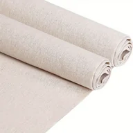 Inne - TEMU 1 szt. Rolka z Mieszanki Lnianej Tkaniny - Beżowa Imitacja Lnu do Rękodzieła DIY, Projektów Patchworkowych i Tworzeń Ręcznych, Gładka Tekstura z - miniaturka - grafika 1