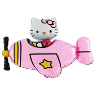 Balony i akcesoria - Balon Foliowy - Hello Kitty samolot 100 cm Grabo - miniaturka - grafika 1