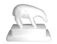 Lalki dla dziewczynek - INNSPIRO Porex Tapir 27x22cm. Zwierzęta, Biały - miniaturka - grafika 1