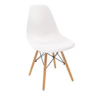 Krzesła - Krzesło do jadalni, salonu, 46x54x81 cm, biały - miniaturka - grafika 1
