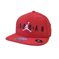 Czapki męskie - Czapka z daszkiem dziecięca Air Jordan Jumpman czerwona - 9A0128-R78-Youth - miniaturka - grafika 1
