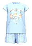 Piżamy dla dziewczynek - NAME IT Girl's NKFNIGHTSET Cap Icecream NOOS piżama Nantucket Breeze, 146/152, nantucket breeze, 146/152 cm - miniaturka - grafika 1