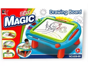 Tablica Edukacyjna, Magnetyczna 2W1, Znikopis, Stolik Pisak Stempelki - Tablice dla dzieci - miniaturka - grafika 1