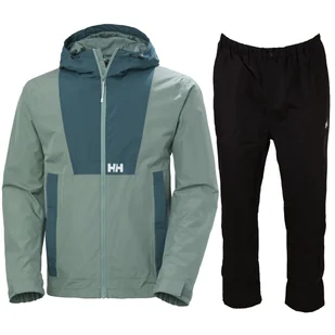 Zestaw przeciwdeszczowy Helly Hansen Rig, mężczyźni, turkusowy - Pozostała odzież narciarska - miniaturka - grafika 1