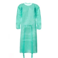 Odzież medyczna - Fartuch jednorazowy zielony M z gumką (flizelina 24g) 100szt - miniaturka - grafika 1