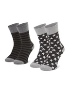 Skarpetki dla dzieci - Tommy Hilfiger Zestaw 2 par wysokich skarpet unisex 100000816 Szary - miniaturka - grafika 1