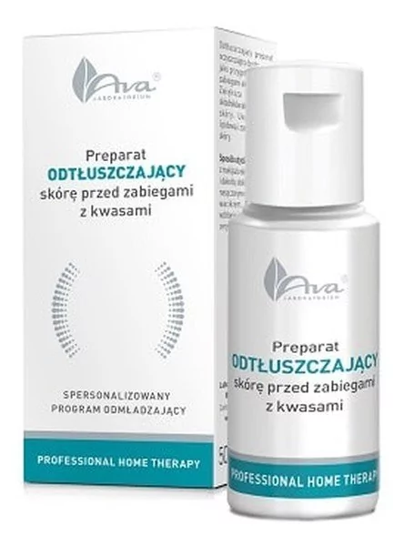 AVA AVA Professional Home Therapy Preparat ODTŁUSZCZAJĄCY skórę przed zabiegami z kwasami, 50ml