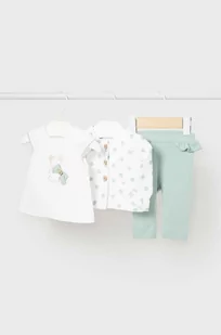Mayoral Newborn komplet niemowlęcy kolor turkusowy - Dresy i komplety dla dziewczynek - miniaturka - grafika 1