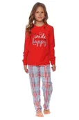 Piżamy dla dziewczynek - Piżama dziewczęca Flow smile, czerwona 110/116 - miniaturka - grafika 1