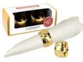 Dekoracja stołu - Zestaw. 2 Pierścieni Na Serwetkę - Obrączki Szerokie, Złote - miniaturka - grafika 1