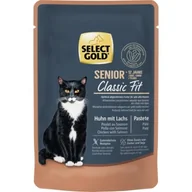 Mokra karma dla kotów - SELECT GOLD Senior +12 Kurczak z Łososiem 48x85 g - miniaturka - grafika 1