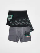 Skarpetki dla dzieci - Reserved - Bokserki 3 pack Jak wytresować smoka - czarny - miniaturka - grafika 1