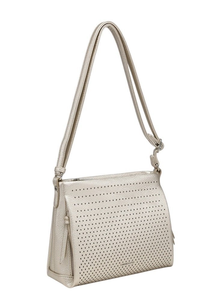 Złota Ażurowa Listonoszka Damska Torebka LUIGISANTO Elegancka