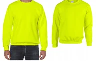 Bluzy męskie - Bluza Dresowa Sportowa Uniwersalna HEAVY GILDAN 18000 SAFETY GREEN XL - miniaturka - grafika 1