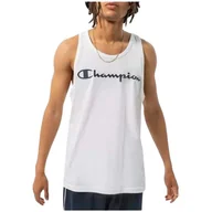 Koszulki sportowe męskie - T-shirt męski bez rękawów Champion Tank Top Czarny - miniaturka - grafika 1